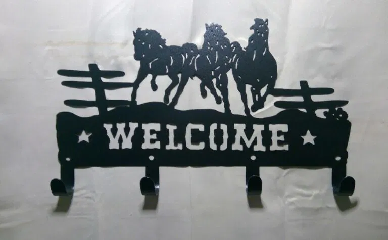 Metal Wood Decor & More Horse Welcome Metal Craft - Greet Visitors with Elegance in Western Wisconsin