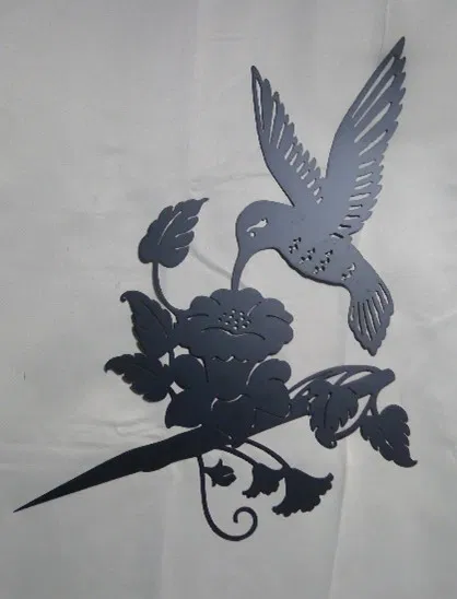 Humming Bird Tree Stake - Metal Wood Décor & More Metal Wood Decor & More Humming Bird Tree Stake - Delicate Garden Art in Western Wisconsin