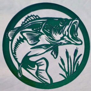 Metal Wood Decor & More Bass Artwork - Perfect for Fishing Enthusiasts in Western Wisconsin