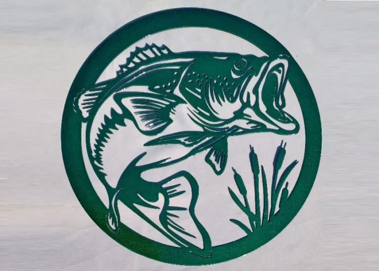 Metal Wood Decor & More Bass Artwork - Perfect for Fishing Enthusiasts in Western Wisconsin