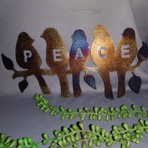 Metal Wood Decor & More Peace Birds Sculpture - Tranquil Art for Western Wisconsin